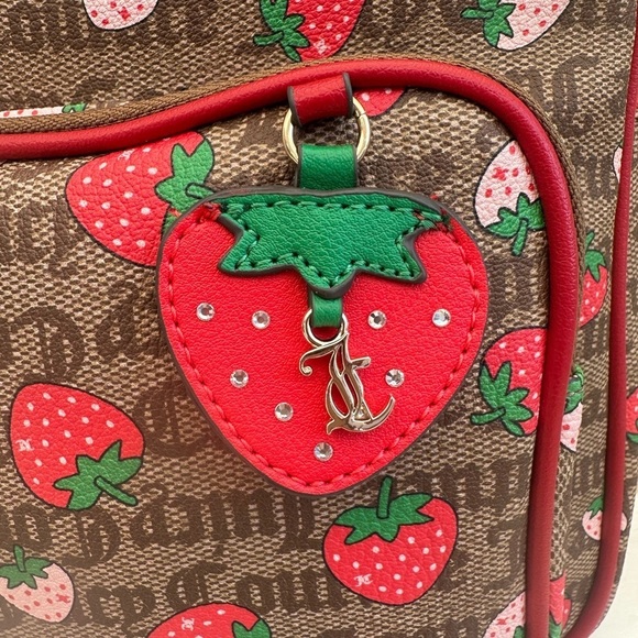 Juicy Couture Brown Backpack with Strawberry Accents